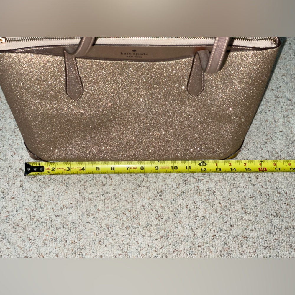 Kate Spade Rose Gold Shimmering Tote Bag with Textured Finish - Picture 10 of 10